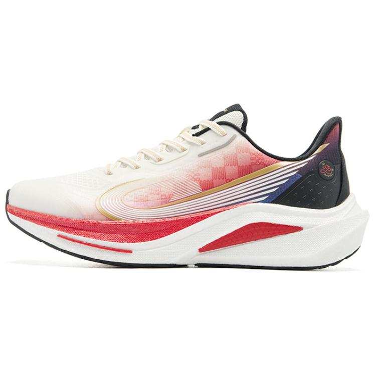QIAODAN Infinity 7.0 Abrasion Resistant Breathable Rebound Low top Casual Sprint Running Shoes Men's White Red