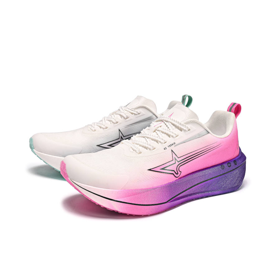 LEBUZHE Low top Running Shoes Men's Mismatched, Ten Thousand Purple And Red