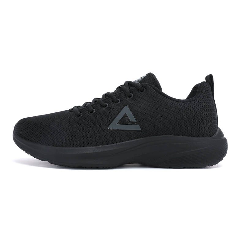 PEAK State Pole Cushioning Abrasion Resistant Breathable Low top Casual Running Shoes Men's All Black