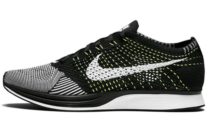 Nike Nike Flyknit Racer Black White Volt