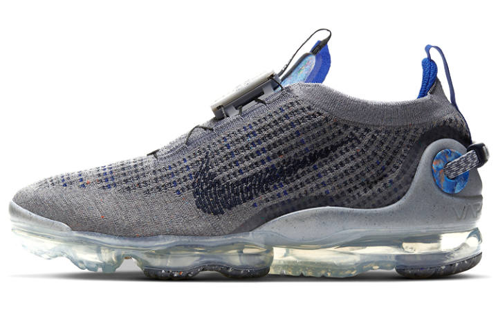 Nike Nike Air VaporMax 2020 Flyknit Particle Grey Dark Obsidian Racer Blue