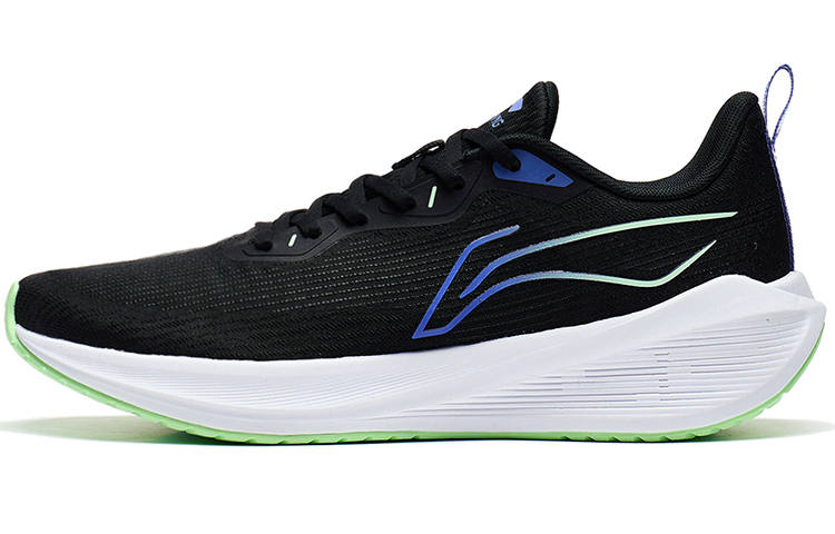 Li-Ning Li Ning Wuyue Cushioning Slip Resistant Abrasion Resistant Breathable Low top Casual Running Shoes Men's Black