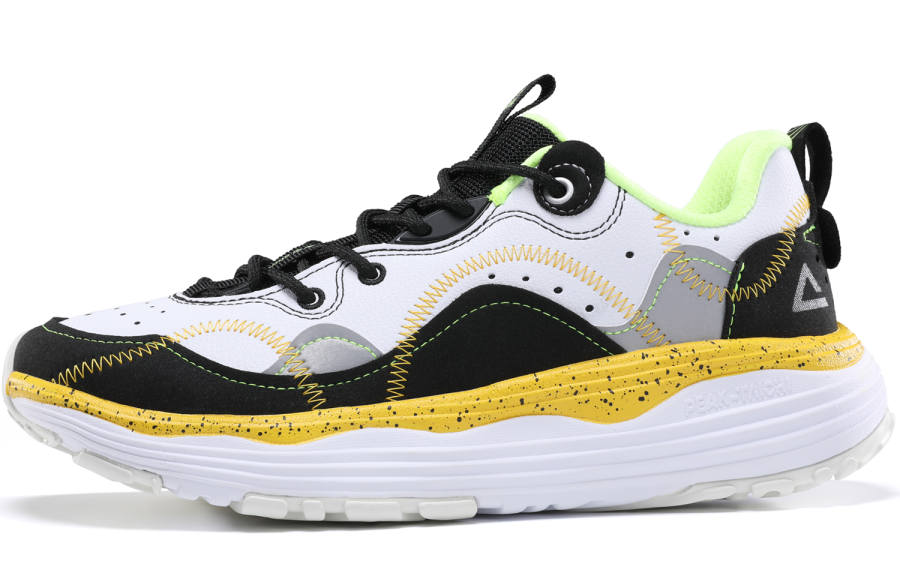 PEAK PEAK Breathable Lightweight Abrasion Resistant Coverage Slip Resistant Support Low top Running Shoes Men's White Black