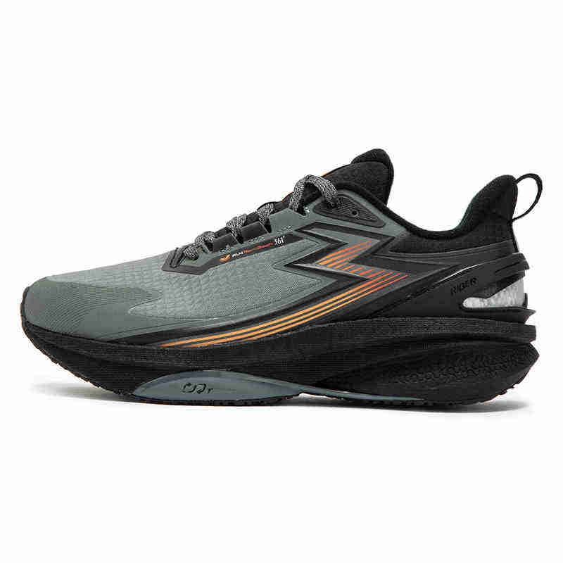 361° Rain Screen Slip Resistant Abrasion Resistant Low top Running Shoes Men's Gray Black