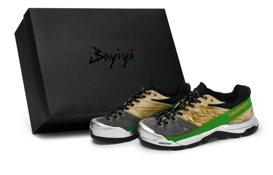 SALOMON X ALP Low top Running Shoes Unisex Black Gray Green Silver Brown