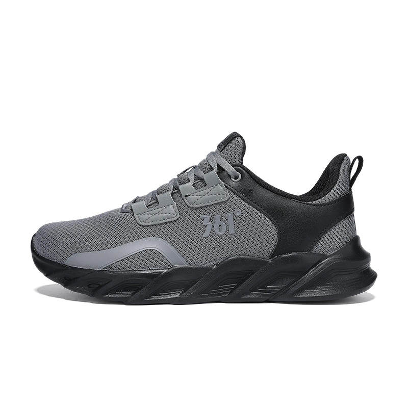 361° Cushioning Breathable Lightweight Low top Casual Running Shoes Men's Graphite Gray Obsidian Black