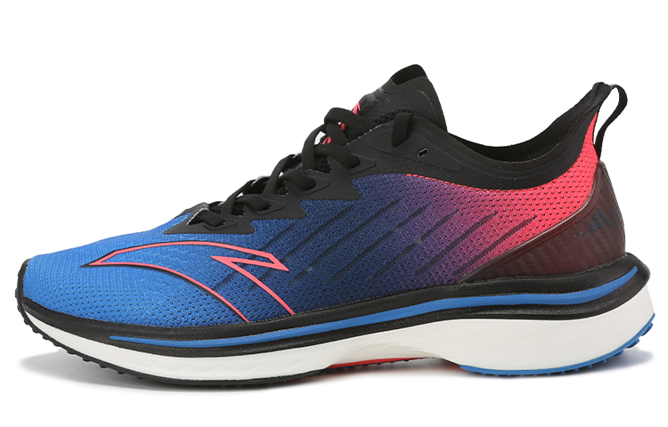 Anta Running Collection Comfortable Cushioning Slip Resistant Abrasion Resistant Low top Running Shoes Men's Blue Red