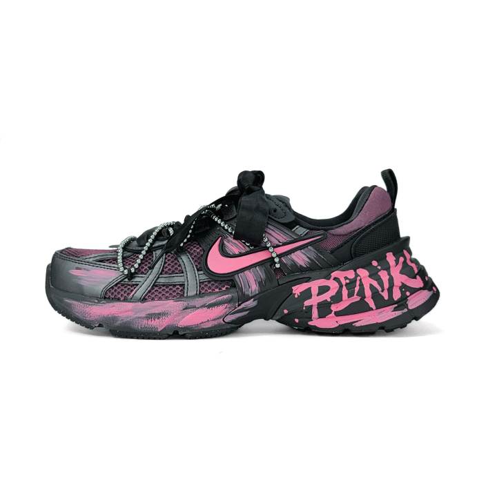 Nike Nike V2K Run Slip Resistant Abrasion Resistant Low top Running Shoes Women's Pink Ink
