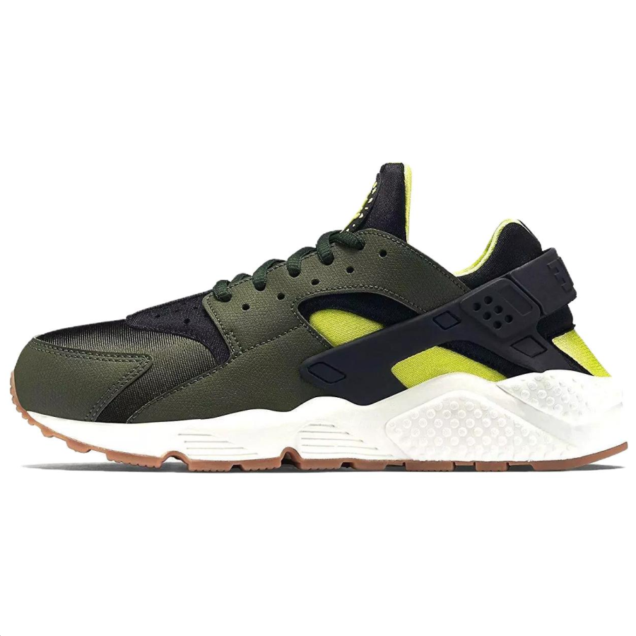 Nike Nike Air Huarache Run Cushioning, Wear Resistant Low top Casual Running Shoes Women's Green Black