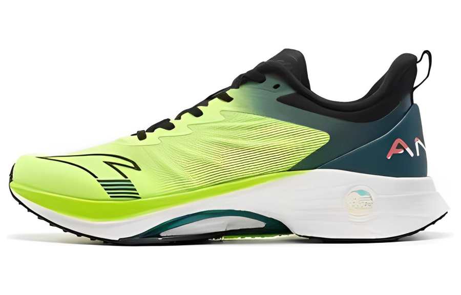 Anta MACH 3.0 Slip Resistant Abrasion Resistant Low top Running Shoes Men's Green Black