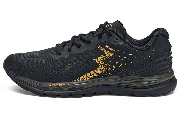 361° Cushioning Breathable Abrasion Resistant Slip Resistant Low top Running Shoes Men's Black Gold