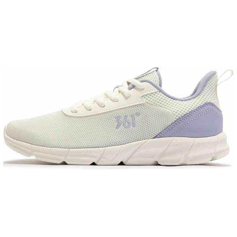 361° Breathable Lightweight Rebound Low top Sprint Running Shoes Women's White Purple