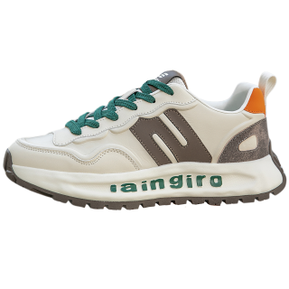 SAIFEINU Cushioning Slip Resistant Abrasion Resistant Low top Casual Shoes Unisex Beige Green