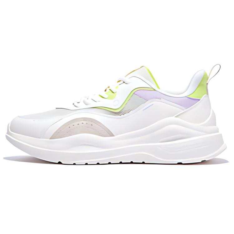 361° Wear resistant, Non slip And Breathable Low top Sprint Running Shoes Women's White Purple Green