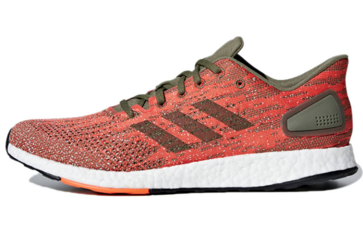 Adidas Adidas Pureboost Dpr Slip Resistant And Breathable Low top Running Shoes Men's Green Orange