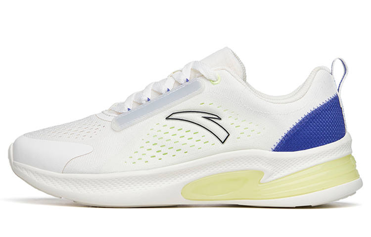 Anta Running Collection Cushioning Slip Resistant Abrasion Resistant Low top Running Shoes Men's White Blue Green