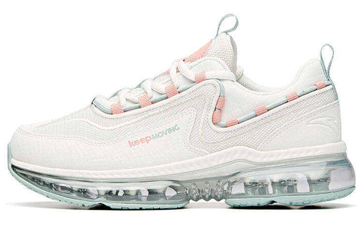 Anta Versatile Fabric Cushioning Slip Resistant Abrasion Resistant Low top A Prooo Running Shoes Women's White Green