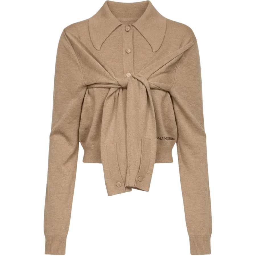 Marine Serre wrapped hybrid cardigan