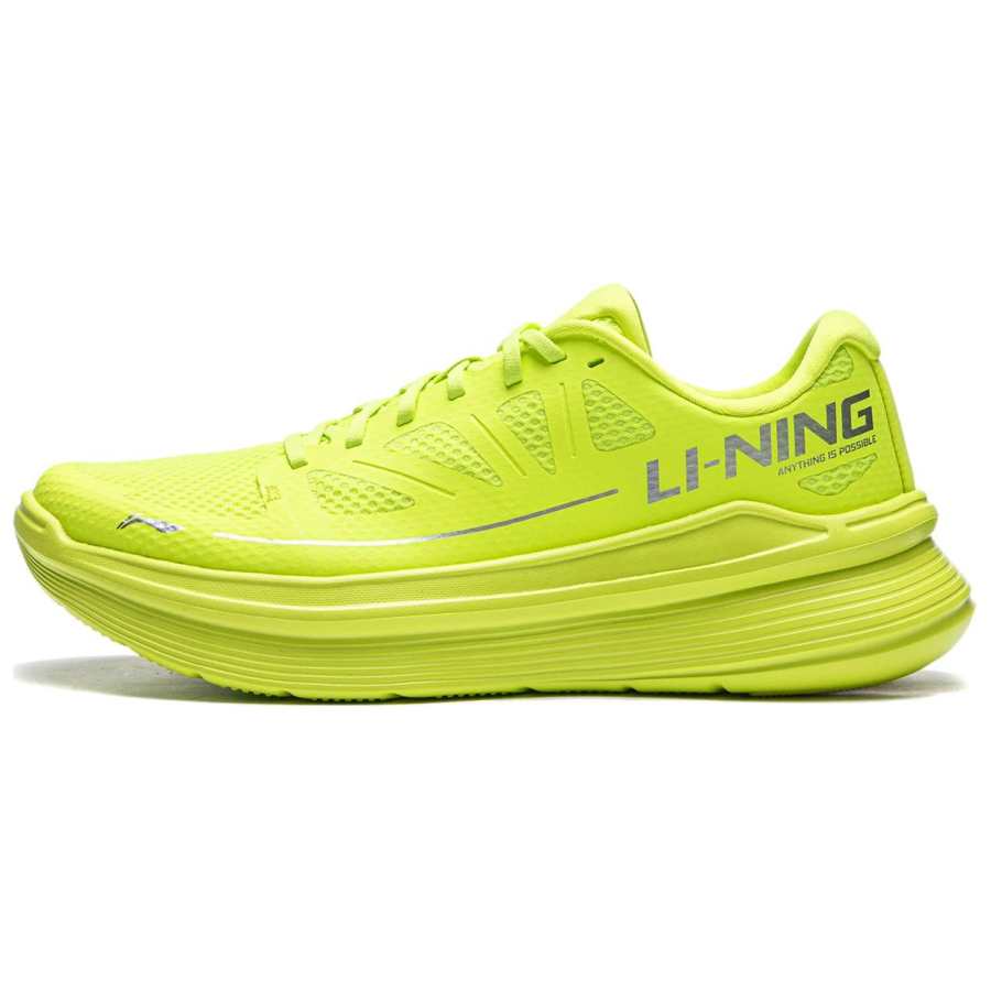 Li-Ning Li Ning Ling Yue Cushioning Breathable Low top Casual Running Shoes Men's Fluorescent Lime Green