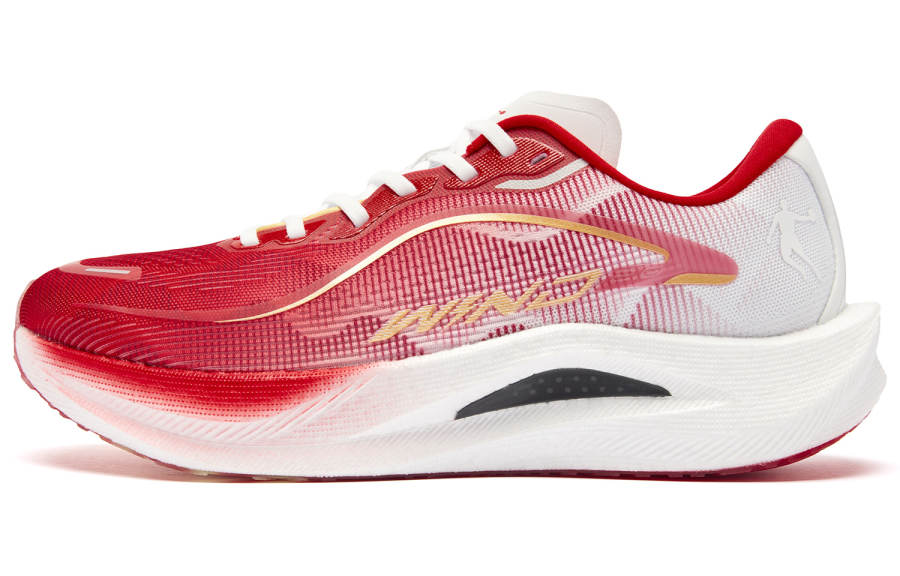 QIAODAN Strong Wind 2.0 Low top Q KUNGFU TURBOHP Rebound Technology Marathon Training Running Shoes Men's Red White