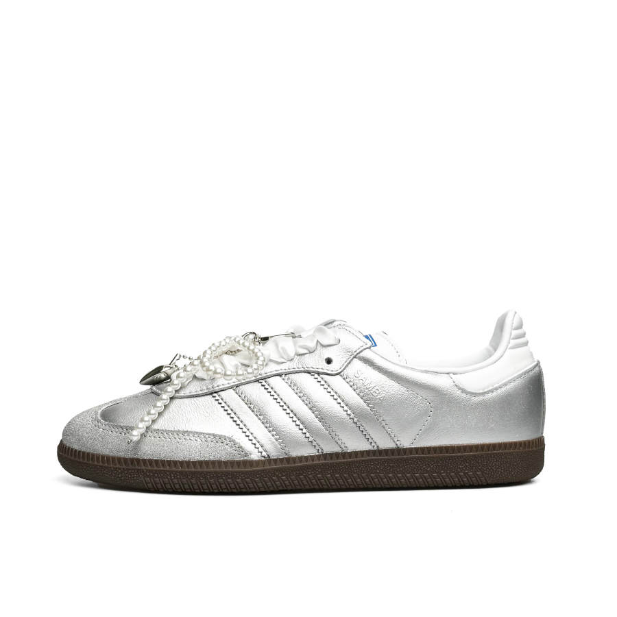 Adidas Originals SAMBA OG Lightweight Breathable Low top Skateboard Shoes Unisex Silver