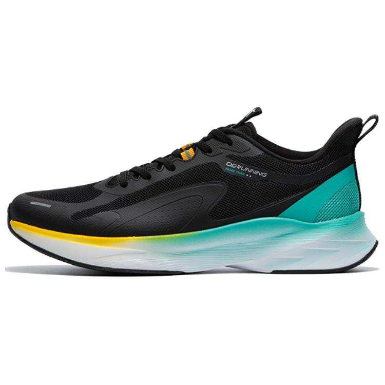 QIAODAN Light Speed 4.0 Running Shoes Men's Low Top Black/Original Green