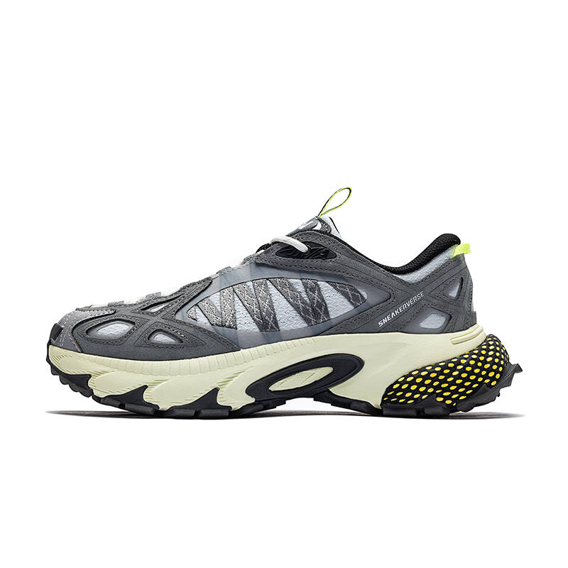 ANTA SNEAKERVERSE Slip Resistant Abrasion Resistant Low top Casual Shoes Men's Gray