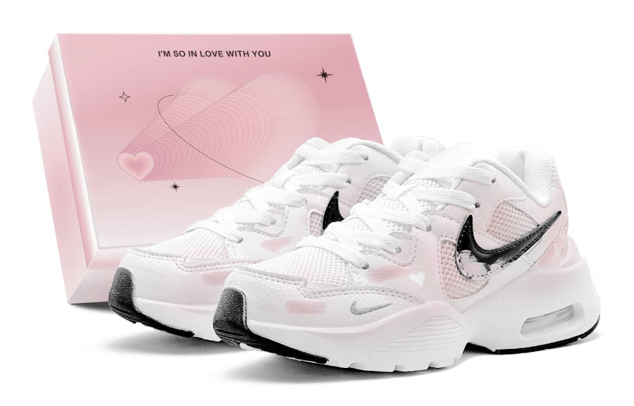 Nike Nike Air Max Fusion Abrasion Resistant, Breathable, Lightweight Low top Running Shoes Women's Pink White