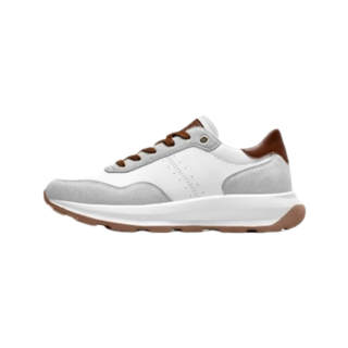 VHCK Breathable Lightweight Height Increasing Low top Casual Shoes Men's White Brown