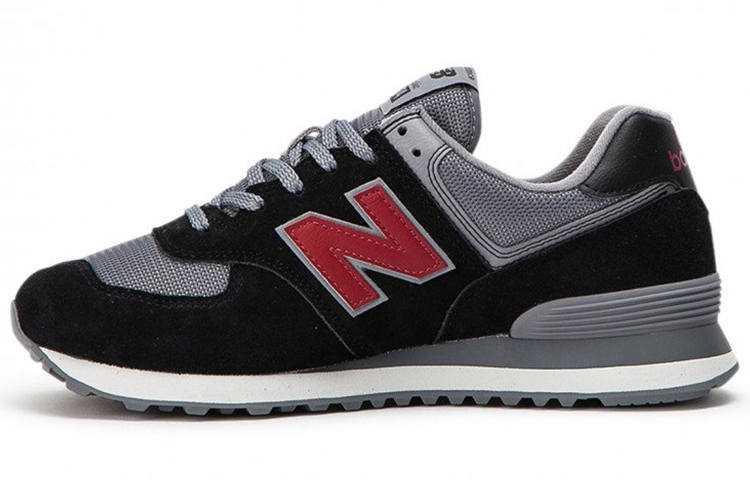 New Balance New Balance NB 574 Textile, Synthetic Leather Low top Casual Running Shoes Unisex Gray Black