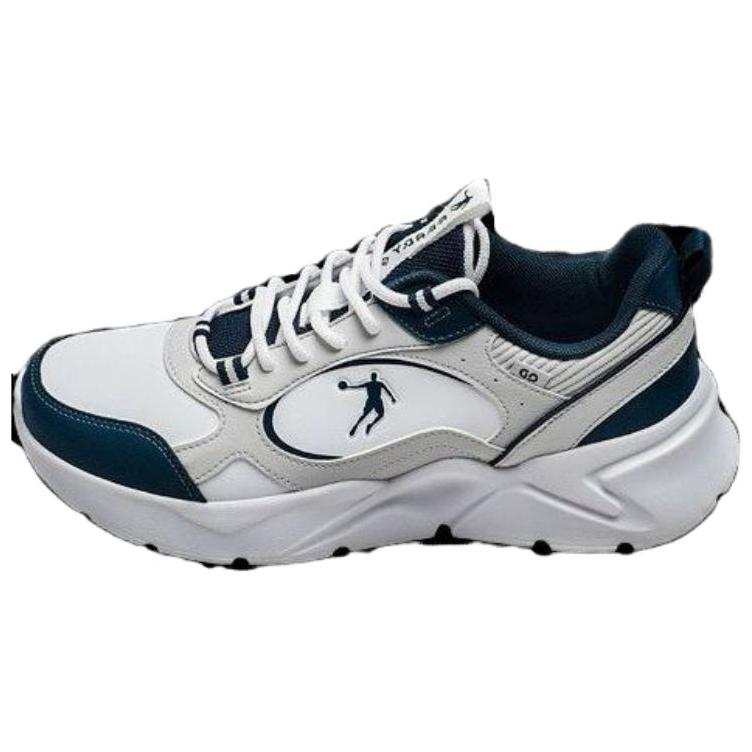 QIAODAN Cushioning Slip Resistant Low top Running Shoes Men's White Gray