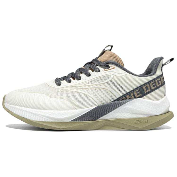361° Slip Resistant Abrasion Resistant Low top Casual Racing Running Shoes Men's White Green Gray