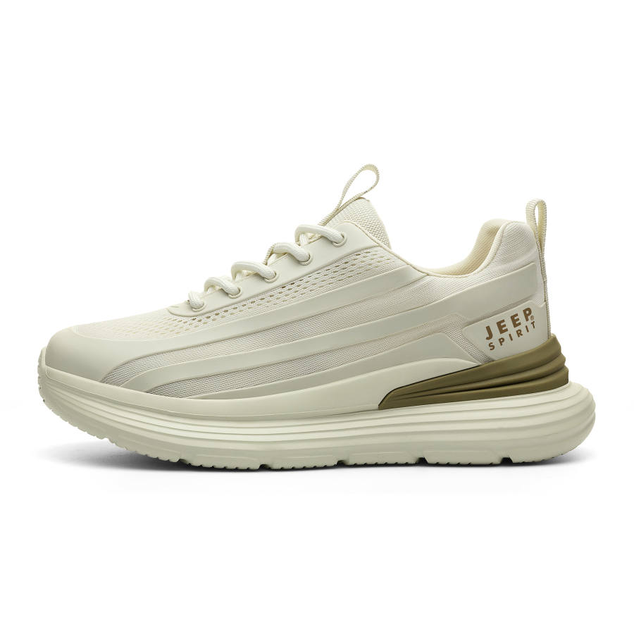JEEP SPIRIT Mesh Low top Running Shoes Men's Shuffle White