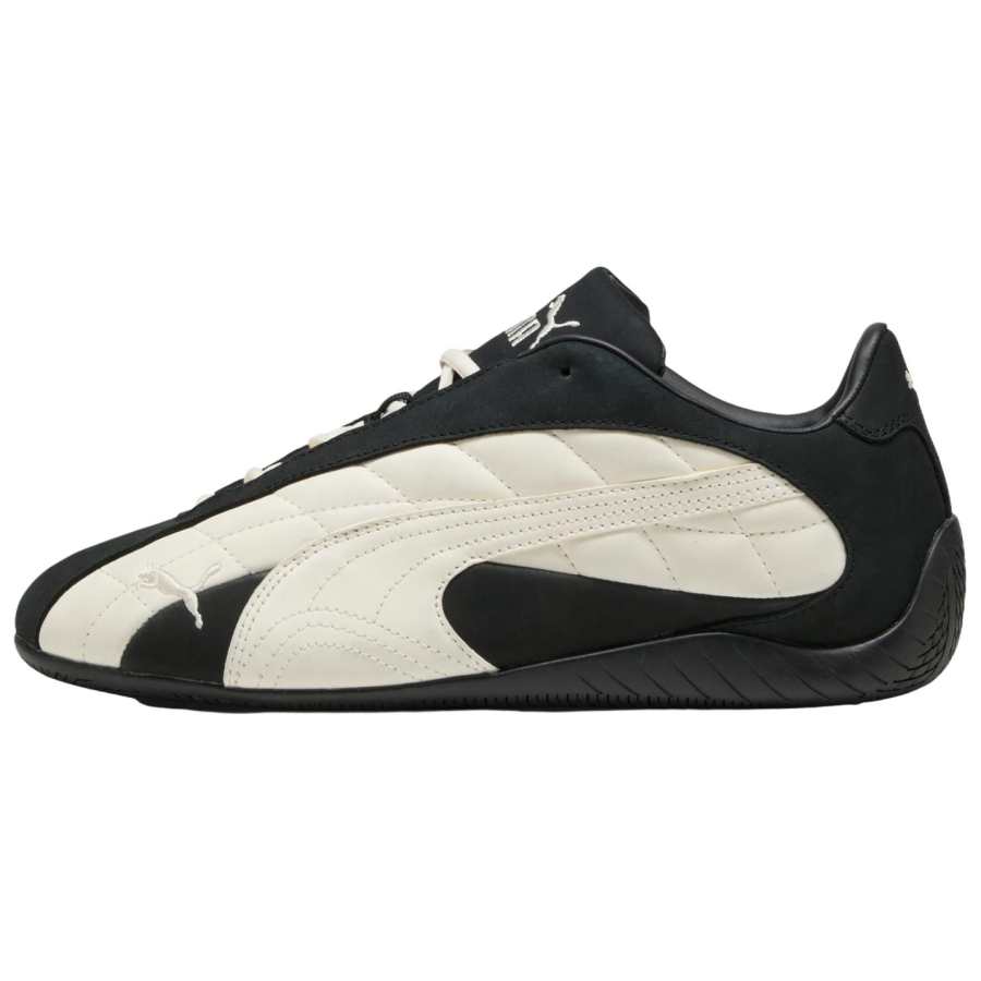 PUMA Speedcat Plus Top Grain Cow Leather Support Lightweight Thermal Low top Casual Shoes Unisex Black White