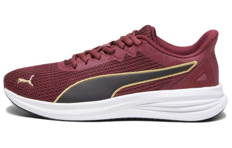 PUMA Transport Comfortable Slip Resistant Slip Resistant Low top Running Shoes Women's Red Black Gold
