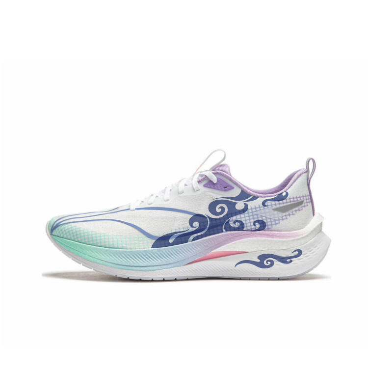Li-Ning Li Ning Red Hare 7 Pro Cushioning Slip Resistant Breathable Low top Running Shoes Men's White Blue