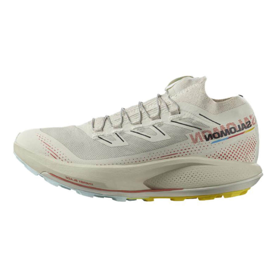 SALOMON Pulsar Trail PRO 2 Fabric Cushioning Slip Resistant Low top Running Shoes Women's White
