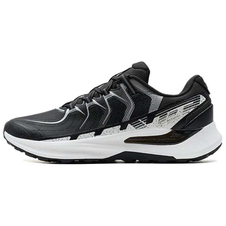 XTEP Cushioning Slip Resistant Abrasion Resistant Low top Casual Running Shoes Men's Black White