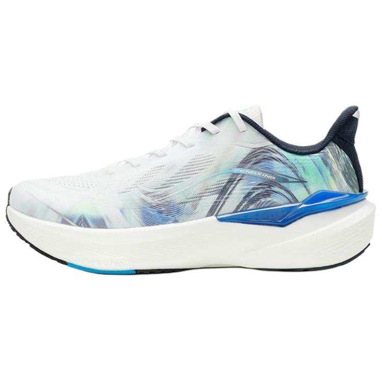 QIAODAN Cushioning Lightweight Low top Casual Running Shoes Men's White Blue