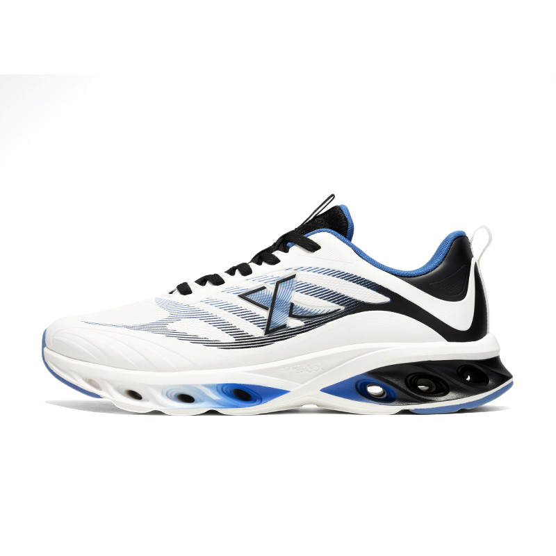 XTEP Slip Resistant Abrasion Resistant Low top Casual Running Shoes Men's White Blue Black