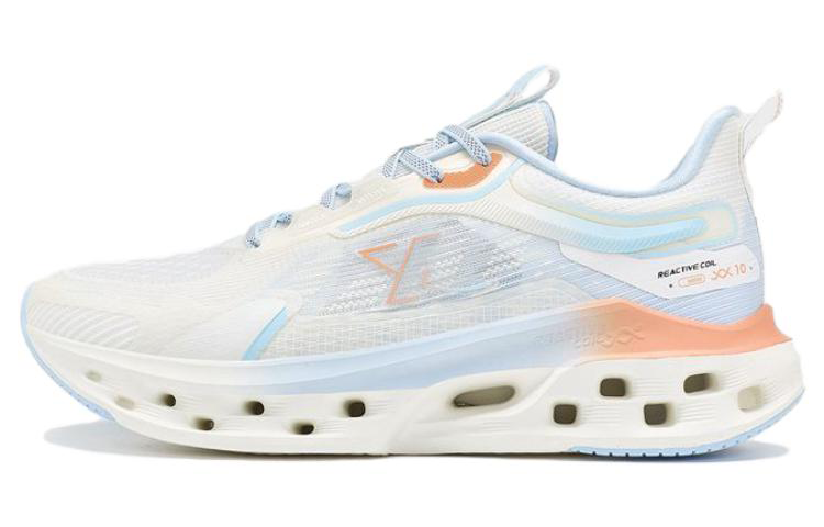 XTEP Cushioning Spin 10.0 Versatile Cushioning Abrasion Resistant Breathable Low top Running Shoes Men's White Blue