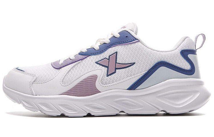 XTEP Cushioning Abrasion Resistant Breathable Lightweight Low top Running Shoes Women's Beige Purple