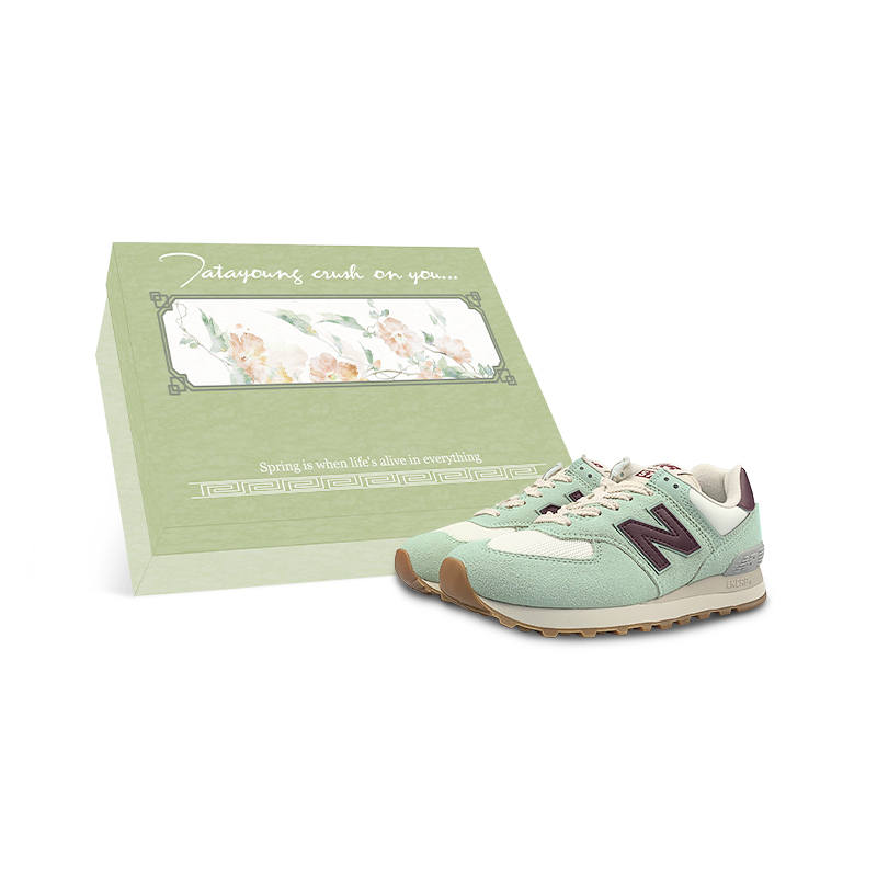New Balance New Balance NB 574 Abrasion Resistant Low top Running Shoes Women's Green Brown