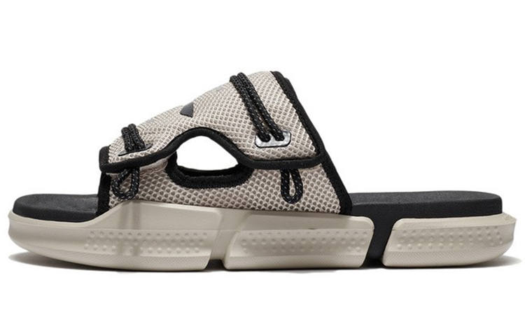 Li-Ning Li Ning Rubber Sole Slide Slippers Men's Oat Gray