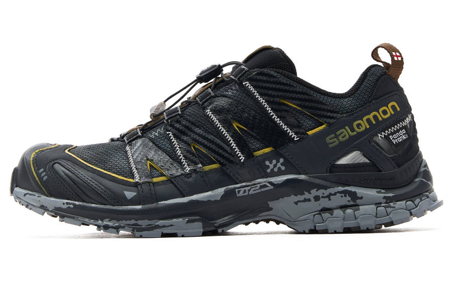 SALOMON XA PRO 3D LA YAUTE Cushioning Abrasion Resistant Low top Running Shoes Unisex Black Yellow