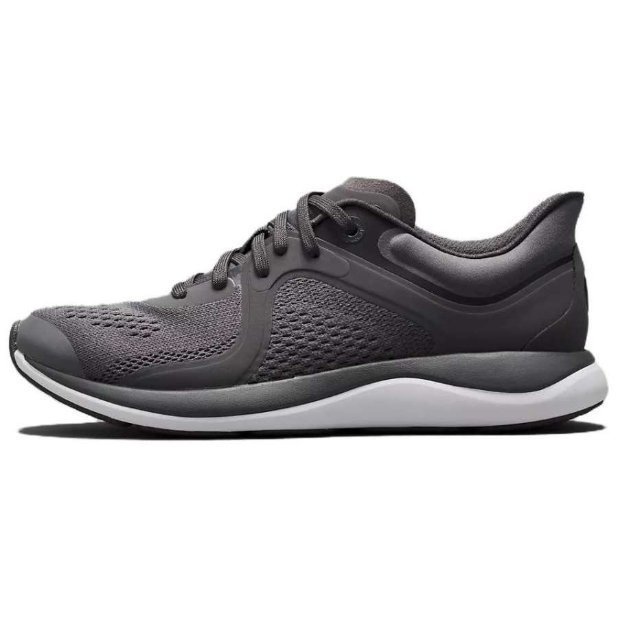 Lululemon Chargefeel Slip Resistant Abrasion Resistant Low top Casual Running Shoes Unisex Gray Black
