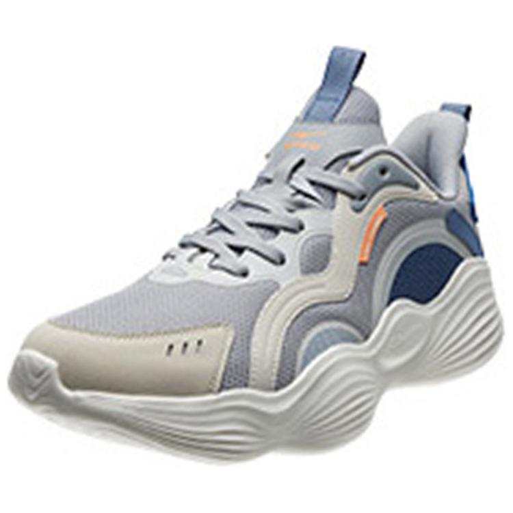 Erke Slip Resistant, Abrasion Resistant, Breathable Low top Running Shoes Men's Gray Blue