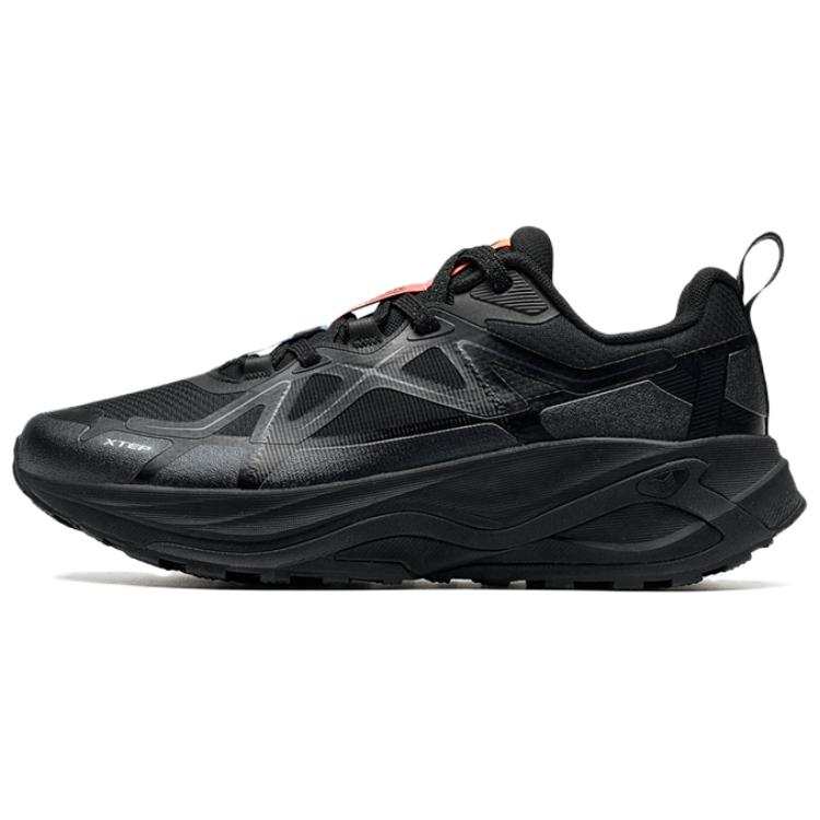 XTEP Slip Resistant Abrasion Resistant Slip Resistant Abrasion Resistant Low top Casual Running Shoes Men's Black