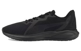 PUMA Twitch Runner Fabric Cushioning Breathable Low top Casual Running Shoes Men's Black