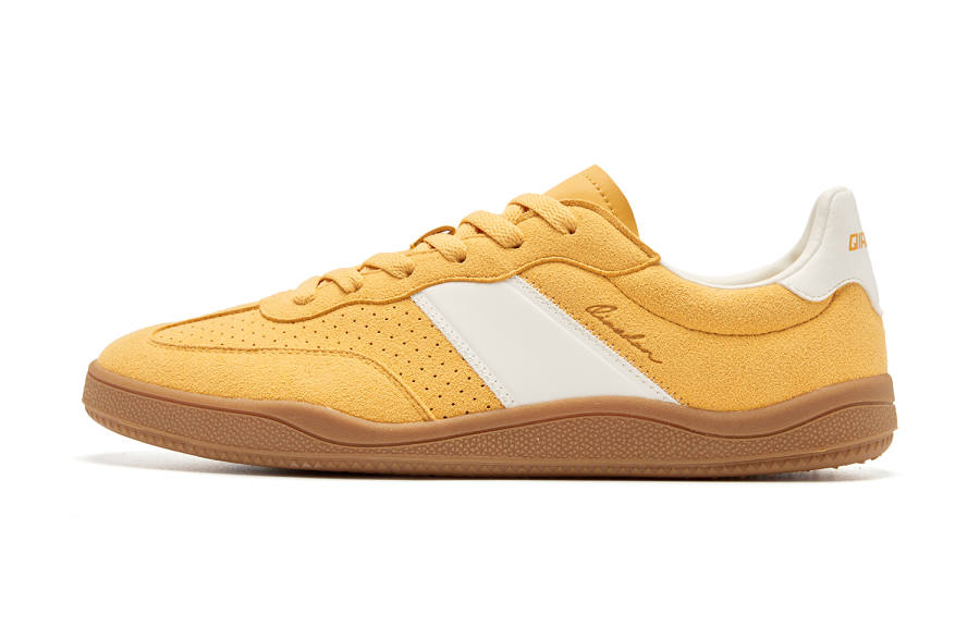 QIAODAN Low top Skateboard Shoes Men's Marigold Yellow Ivory